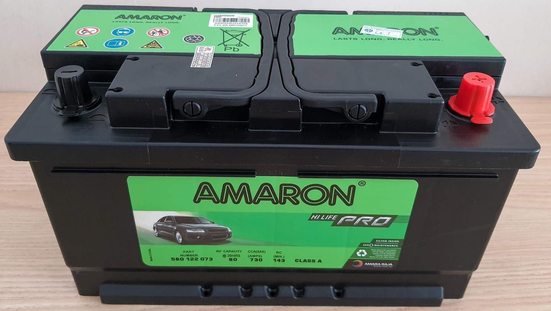AMARON DIN80 – MAINTENANCE-FREE BATTERY FOR PETROL & DIESEL VEHICLES
